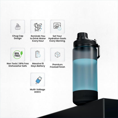 Aquaminder Smart Water Bottle Glows & Beeps