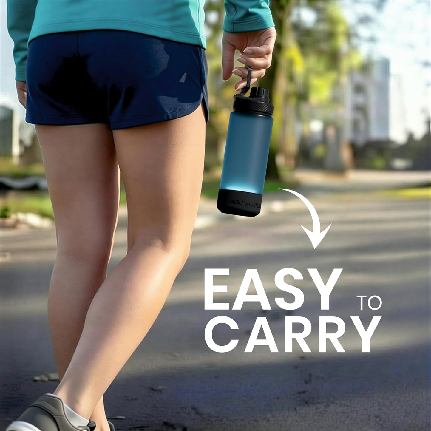 Aquaminder Smart Water Bottle Glows & Beeps
