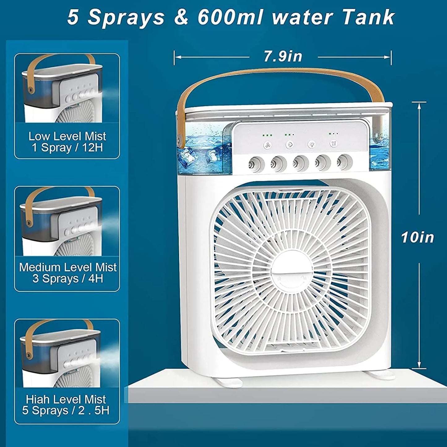 Portable air cooling fan