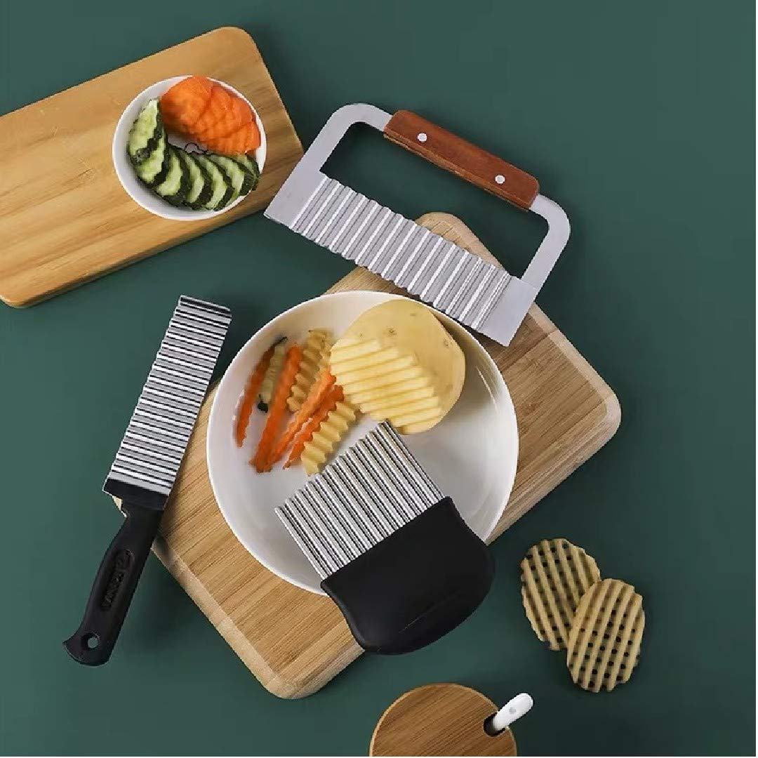 Fruit Vegetable Wavy Blade Cutter Tool (Set of 3)