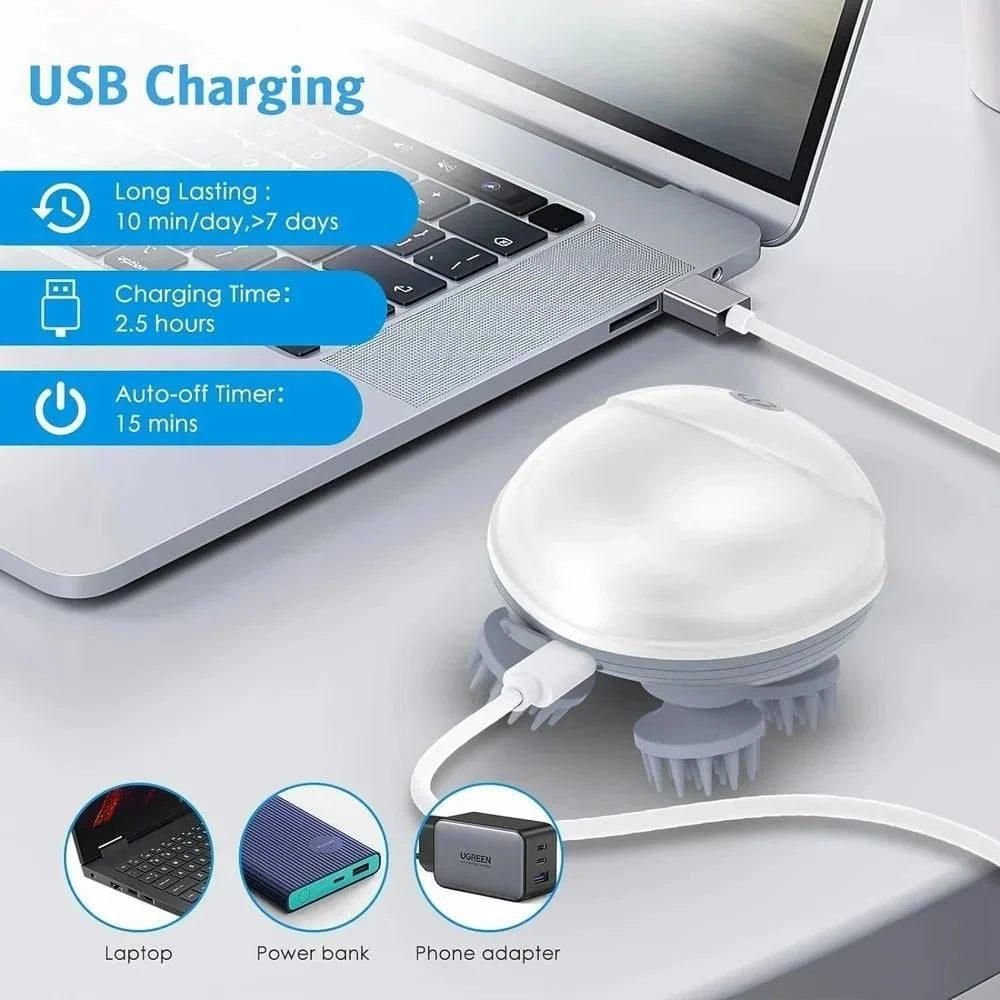 Smart Scalp Massager for Hair Growth 360 Degree Rotation
