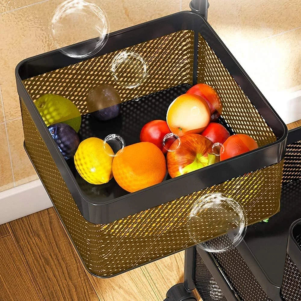 Kitchen metal trolley portable rack (5 shelf)  (4 shelf) (square)