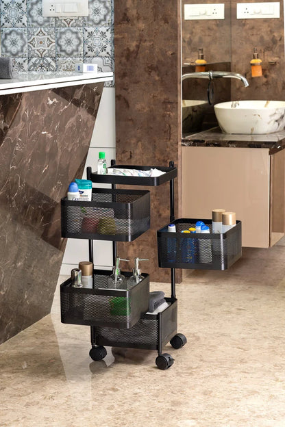 Kitchen metal trolley portable rack (5 shelf)  (4 shelf) (square)
